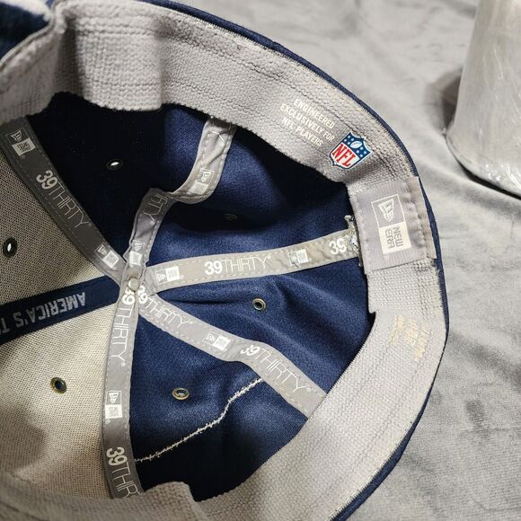 NFL Dallas Cowboys Big D Blue Gray New ERA 3930 Fitted Hat Size Medium / Large - Picture 6 of 6